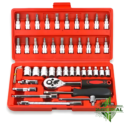 Kit Ferramentas Maleta Completa Chave Catraca Bits Sockets