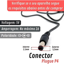 Fonte De Alimentação 5v 2a Bivolt 110/220v P4 Estabilizada