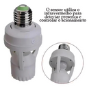 Sensor Infravermelho Soquete Lâmpada E27 Bivolt Motion 360°