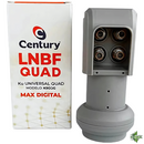 Lnbf Century Quadruplo Banda Ku Universal Uhd 4k P/ 4 Pontos