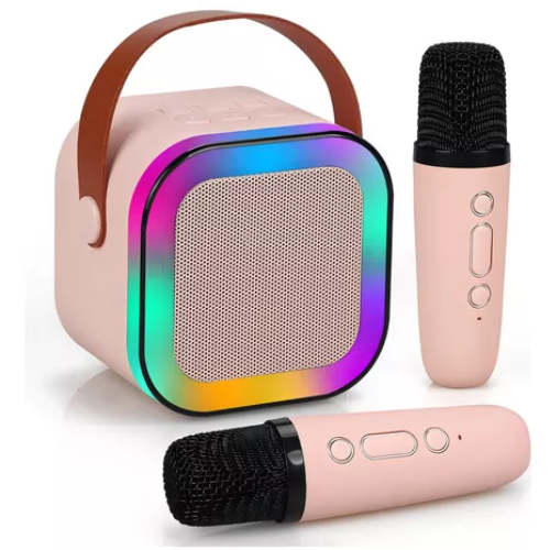 Caixa de Som Portátil com 2 Microfone