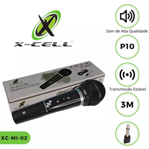 Microfone  Diâmico com Fio XC-ML-02
