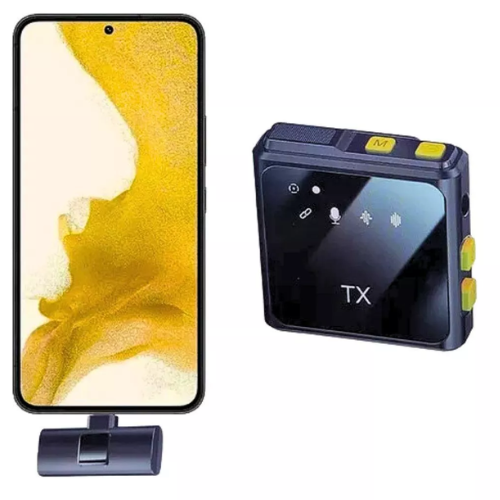 Microfone de Lapela 2 em 1