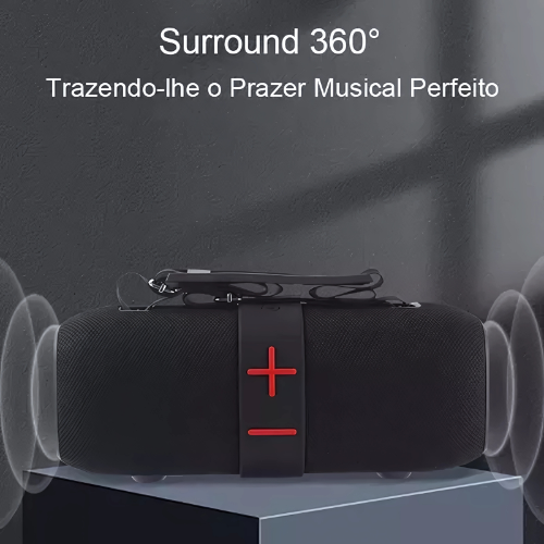 Caixa De Som 5.2 Bluetooth portátil com led