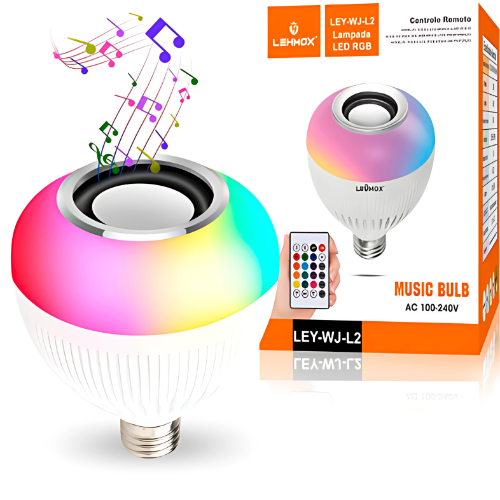 Lampada Bluetooth Com Led Rgb 12W+