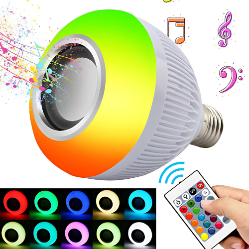 Lampada Bluetooth Com Led Rgb 12W+