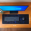 Mouse Pad Extra Grande 30 x 80 cm Impermeável Antiderrapante Arte Geométrico