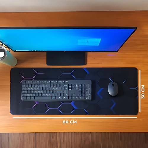 Mouse Pad Extra Grande 30 x 80 cm Impermeável Antiderrapante Arte Geométrico