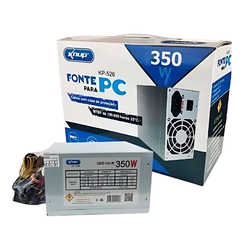 Fonte para PC Knup 350w 110/220  kp-526