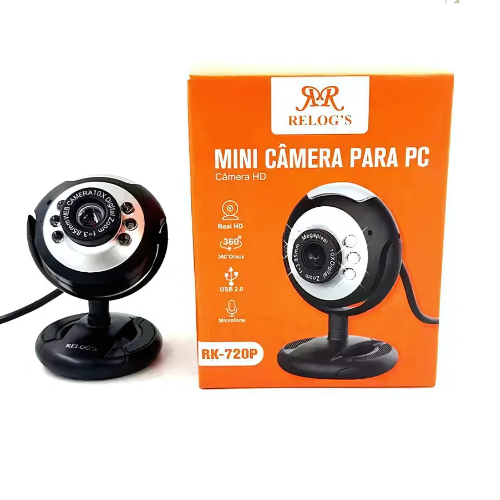 Web Cam Com Microfone Embutido Relogs Rk-720p