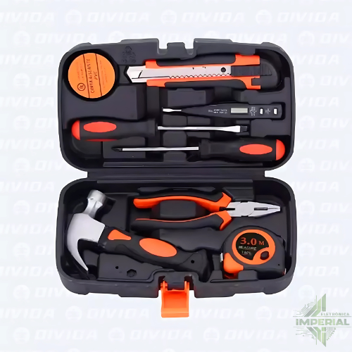 Kit Jogo Ferramentas 9 Peças Estojo Maleta