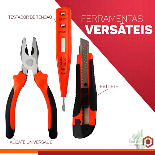 Kit Jogo Ferramentas 9 Peças Estojo Maleta