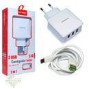 Carregador Tipo C 3 USB KAPBOM KA-5019