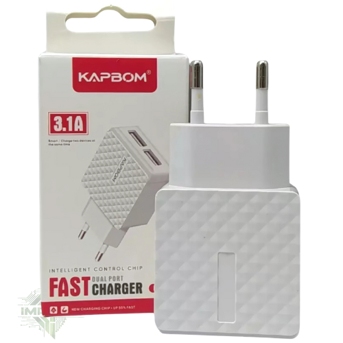 Carregador Tipo C 2 USB KAPBOM KA-371-TY