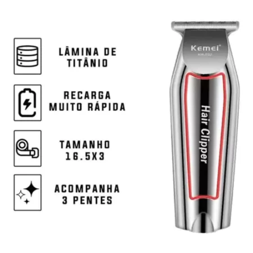 Máquina de Acabamento Kemei KM-032