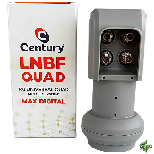 Lnbf Century Quadruplo Banda Ku Universal Uhd 4k P/ 4 Pontos